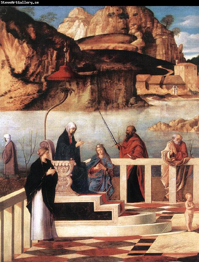 BELLINI, Giovanni Sacred Allegory (detail) dfg